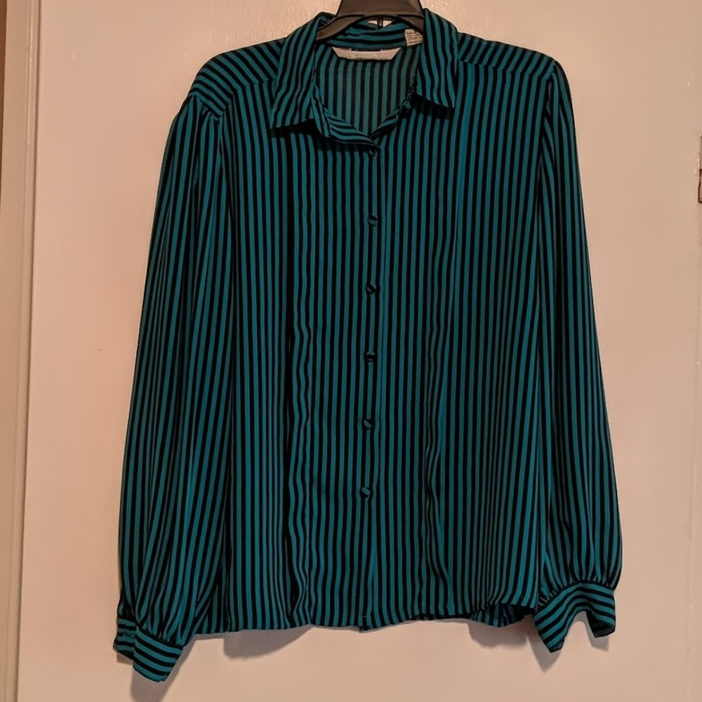 Compositions striped blouse. Size 16.